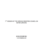 7TH SESSION OF THE AFRICAN MINISTERS COUNCIL ON WATER (AMCOW)